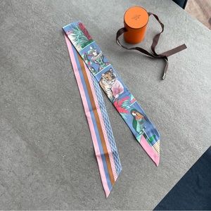 Hermes silk twilly scarf